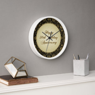 Reloj De Pared Feliz 50° Aniversario Boda