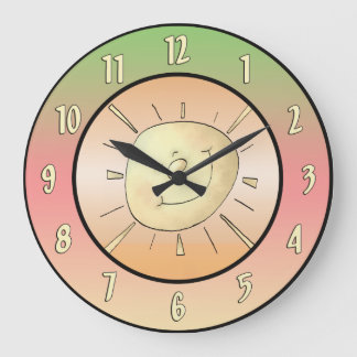 Reloj de pared feliz de Sun