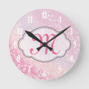 Reloj de pared femenino de la inicial del
