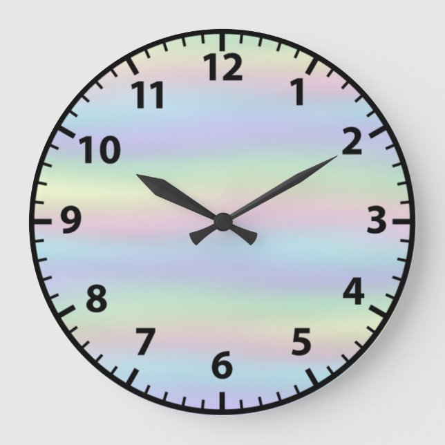 Reloj de pared femenino holográfico falso arcoíris (Anverso)