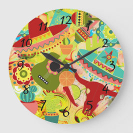 Reloj de pared Fiesta de la calle mexicana
