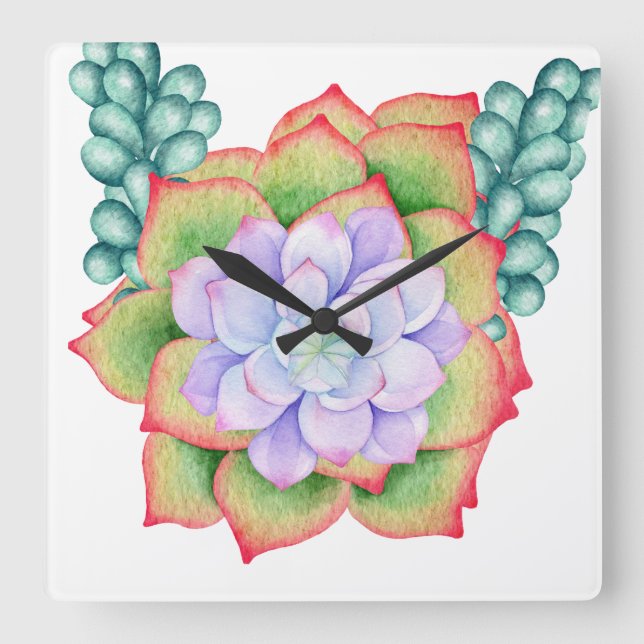 Reloj de pared floral (Anverso)