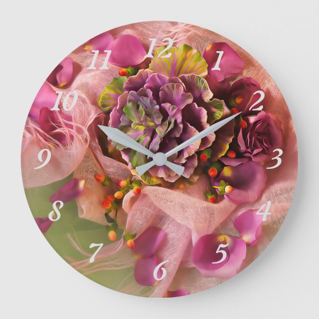 Reloj de pared floral (Anverso)