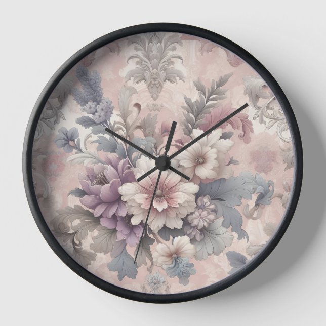 Reloj de pared floral (Anverso)