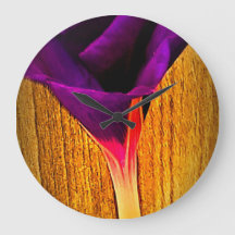 Reloj de pared floral