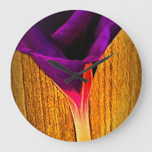 Reloj de pared floral