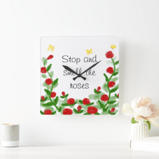 Reloj de pared floral