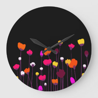 Reloj de Pared Floral Abstracto