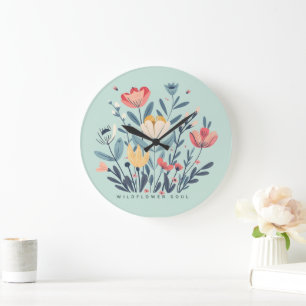 Reloj de pared floral botánico boho Alma de flor s