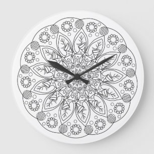 Reloj de pared floral de inspiración vintage