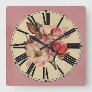 Reloj de pared floral de Moda de cabaña
