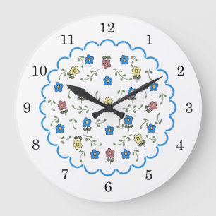 Reloj de pared floral Ditsy