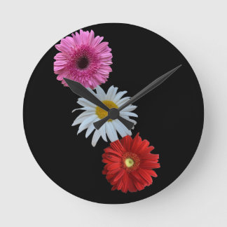 Reloj de pared floral mixto colorido de margarita