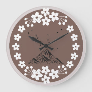 Reloj de pared Floral Mountain   Hogar minimalista