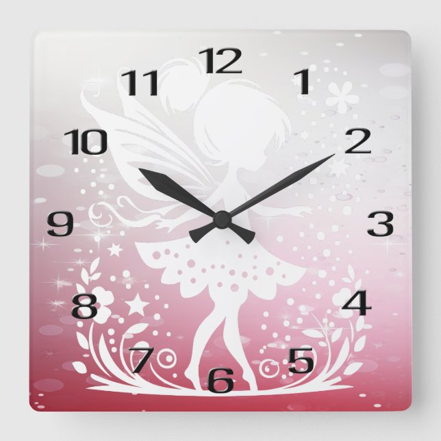 Reloj de pared floral pequeño (Anverso)