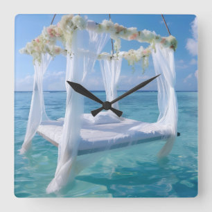 Reloj de pared floral romántico Cama Swing Oceano 