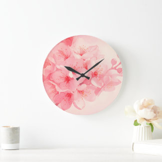 Reloj de pared floral rosa - Decoración de casa co