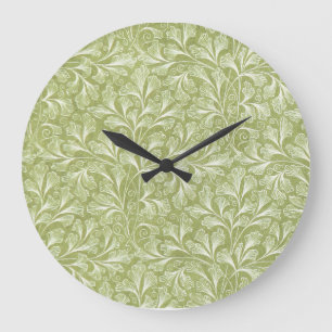 Reloj de pared floral Verdant Whimsy