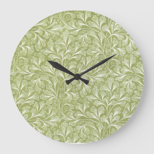 Reloj de pared floral Verdant Whimsy (Anverso)