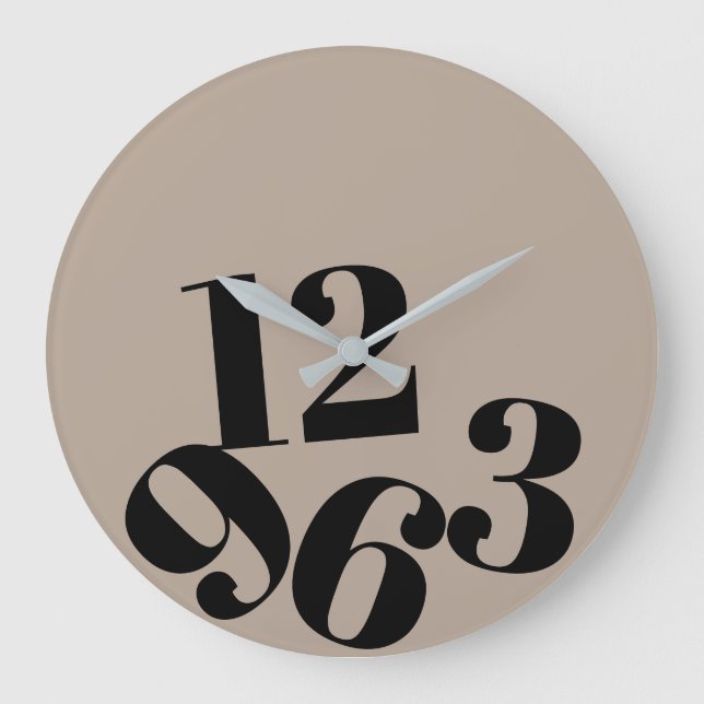 Reloj de pared - Fondo beige números caídos (Anverso)