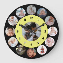Reloj de pared fotográfica de momento de infancia 