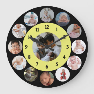 Reloj de pared fotográfica de momento de infancia