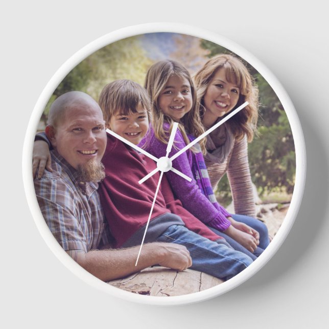 Reloj de pared fotográfico personalizado (Anverso)