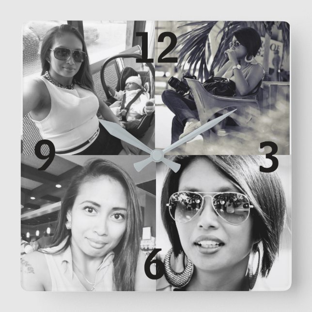 Reloj de pared fotográfico personalizado (Anverso)