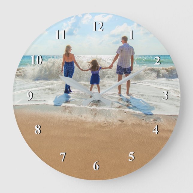 Reloj de pared fotográfico personalizado - Su prop (Anverso)