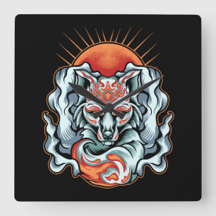 Reloj de pared Fox    KitsuneSquare