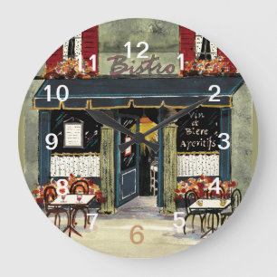 Reloj de pared francés de los bistros