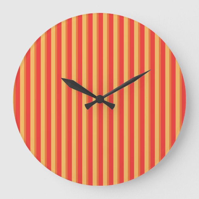Reloj de pared: franjas Naranja, roja y amarilla (Anverso)