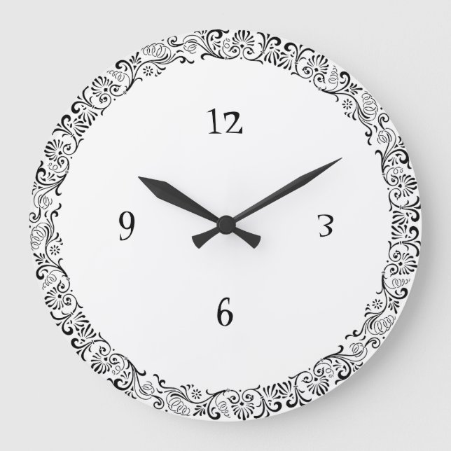 Reloj de pared fronterizo de Art Nouveau (Anverso)