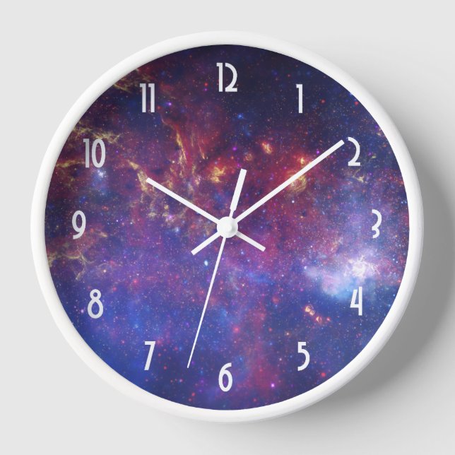 Reloj De Pared Galaxia brillante brillante brillante brillante en (Anverso)