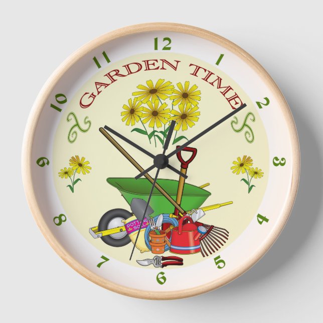 Reloj De Pared Gardener's, Garden Time, Gardening (Anverso)