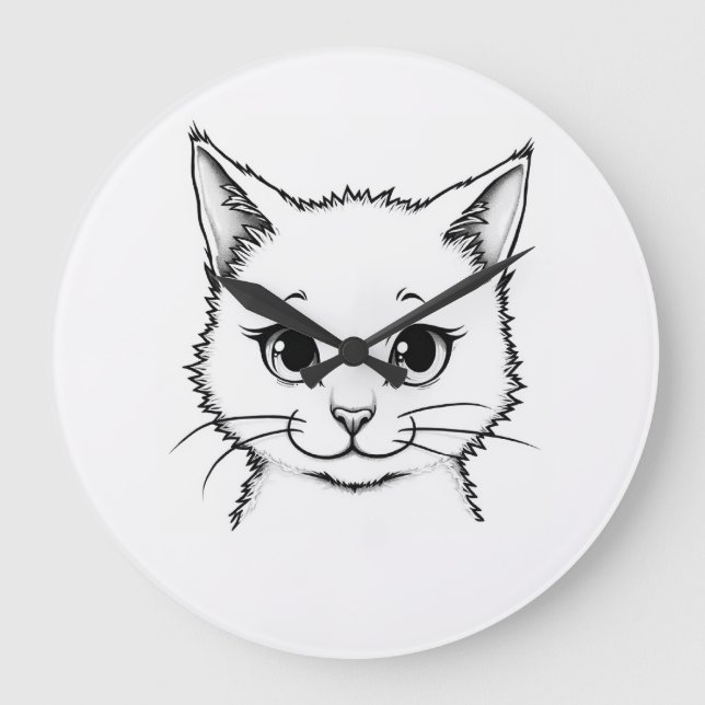 Reloj de pared - Gato, Kitty (Anverso)