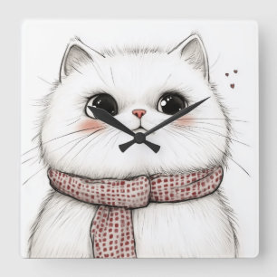 Reloj de Pared Gato Persa Dulce