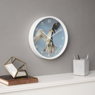 Reloj De Pared Gaviota en foto de vuelo
