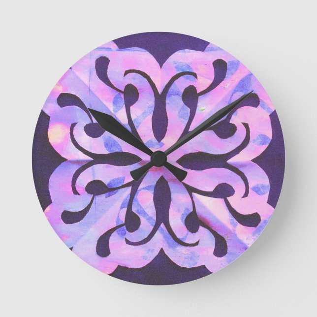 Reloj de pared geométrico abstracto moderno (Anverso)