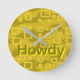 Reloj de pared geométrico amarillo