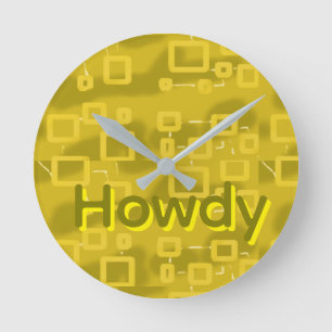 Reloj de pared geométrico amarillo