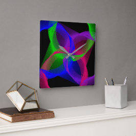 Reloj de pared geométrico de mezcla circular color