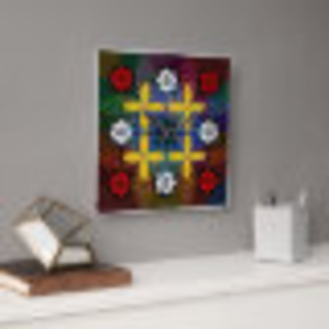 Reloj de pared geométrico floral mandala psicodéli (Subido por el creador)