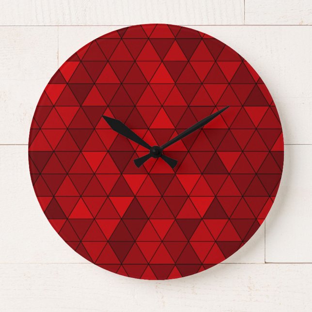 Reloj de pared geométrico rojo moderno (Subido por el creador)