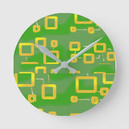 Reloj de pared geométrico verde
