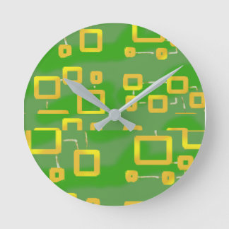 Reloj de pared geométrico verde
