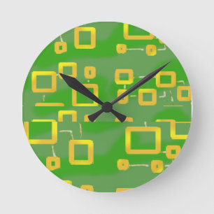 Reloj de pared geométrico verde