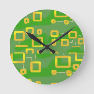 Reloj de pared geométrico verde