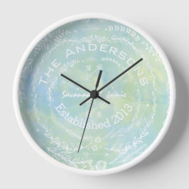 Reloj De Pared Giro floral floral ruso y antiguo personalizado de