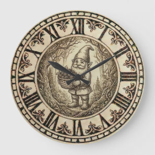 Reloj de pared gnomo – Decoración de casa de campo